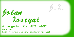 jolan kostyal business card